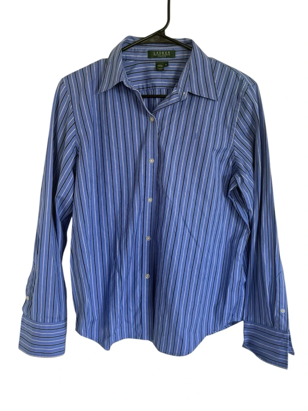 Lauren Ralph Lauren Blue Stripe Button Down Shirt